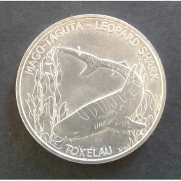 2018 1 Oz Tokelau Ocean Leopard Shark Obverse