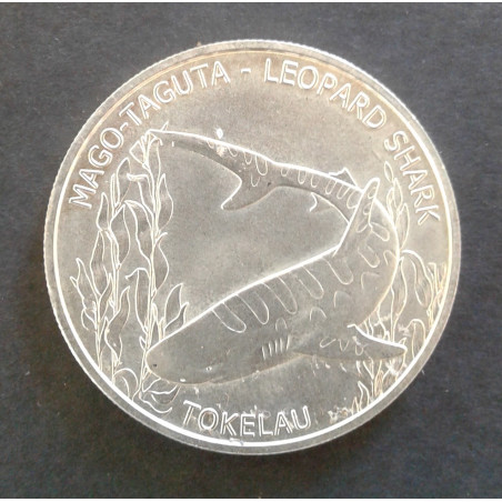 2018 1 Oz Tokelau Ocean Leopard Shark Obverse