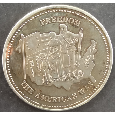1986 1 Oz Johnson Matthey Freedom The American Way Obverse