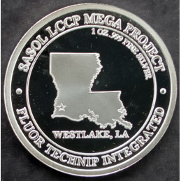 2018 1 Oz SilverTowne SASOL Mega Project Alligator Reverse