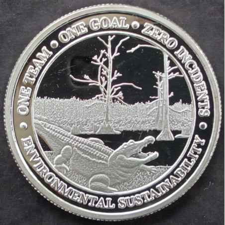 2018 1 Oz SilverTowne SASOL Mega Project Alligator Obverse
