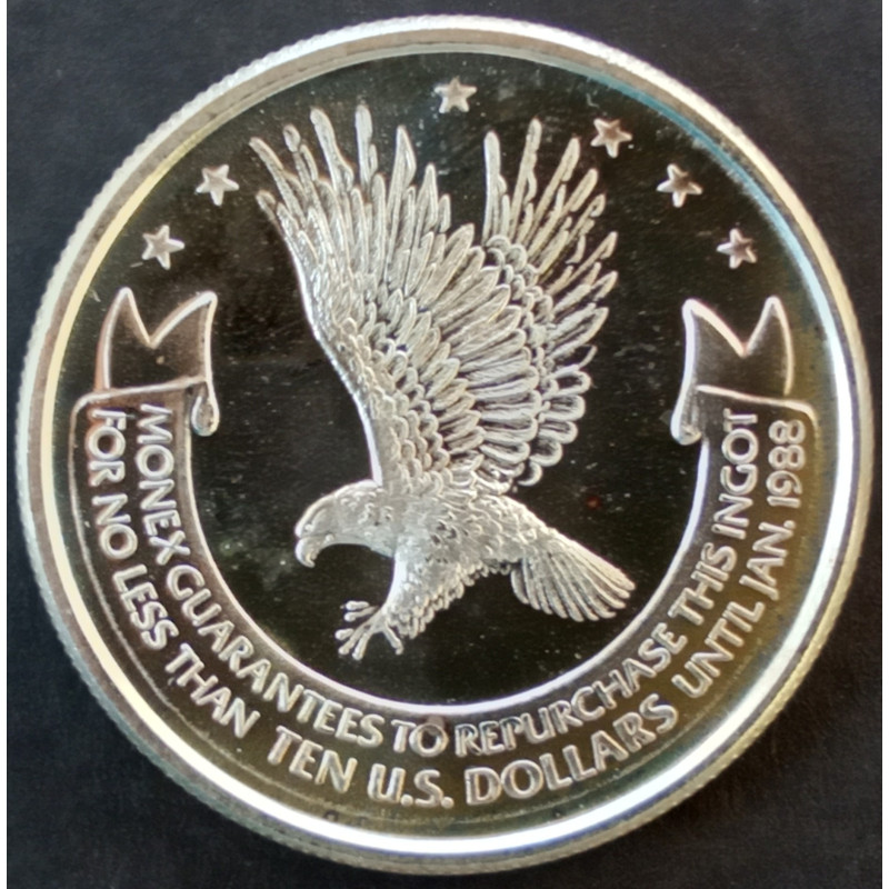 1983 1 Oz Monex $10 Trade Eagle Silver Round
