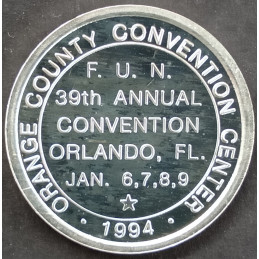 1994 1 Oz SilverTowne Winter FUN Show Coin Convention Reverse