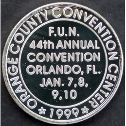 1999 1 Oz SilverTowne Winter FUN Show Coin Convention Reverse