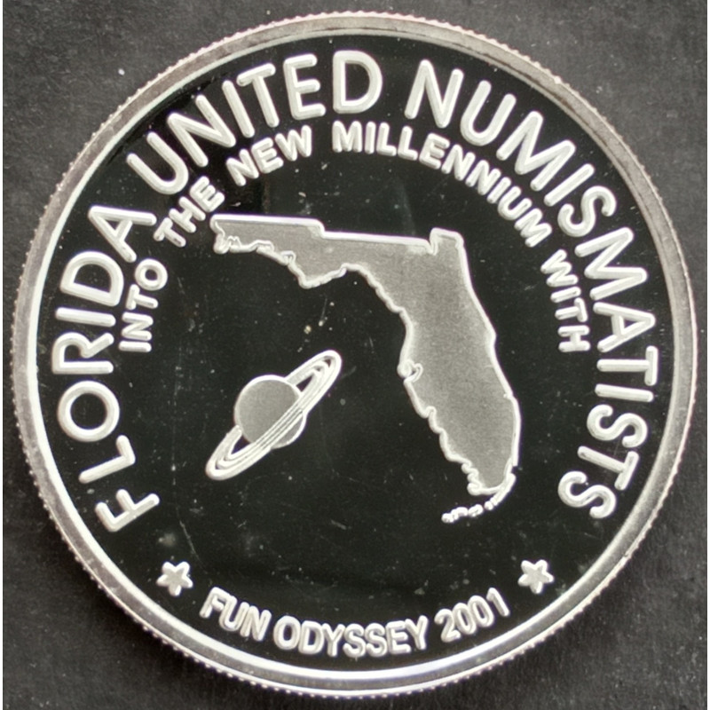 2001 1 Oz SilverTowne Winter FUN Show Coin Convention Obverse