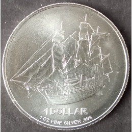 2010 1 Oz Cook Islands Silver Bounty Reverse