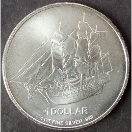 2011 1 Oz Cook Islands Silver Bounty Reverse