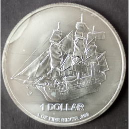 2014 1 Oz Cook Islands Silver Bounty Reverse