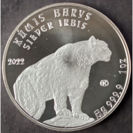 2022 1 Oz Kazakhstan Snow Leopard [Irbis] Obverse