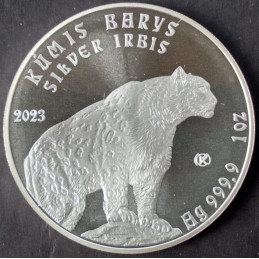 2023 1 Oz Kazakhstan Snow Leopard [Irbis] Obverse