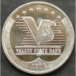 1986 1 Oz Valley State Bank Obverse