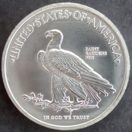 2017 1 Oz Saint Gaudens National Park Foundation Reverse