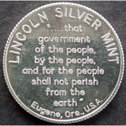 1974 1 Oz Lincoln Silver Mint Lincoln Cent Reverse