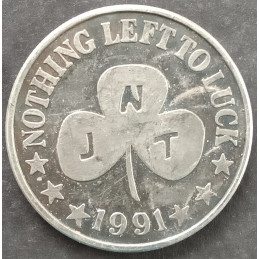 1991 1 Oz Nothing Left to Luck Clover Obverse