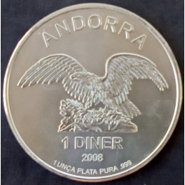 2008 1 Oz Andorra Eagle Obverse