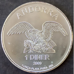 2009 1 Oz Andorra Eagle Obverse