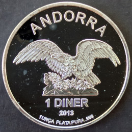 2013 1 Oz Andorra Eagle Obverse