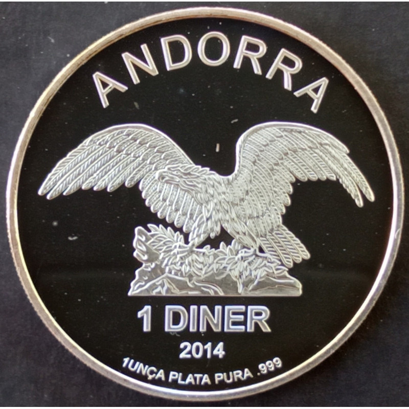 2014 1 Oz Andorra Eagle Obverse