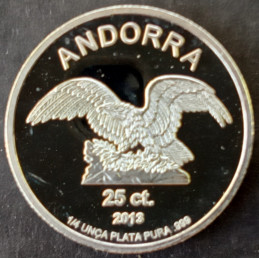 2013 1/4 Oz Andorra Eagle Obverse