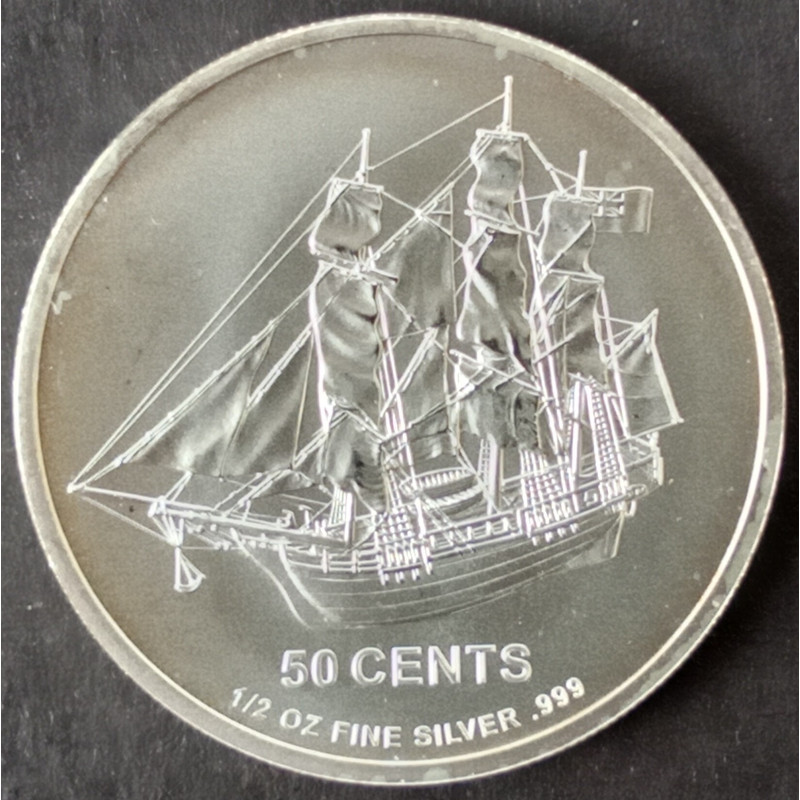 2012 1/2 Oz Cook Islands Silver Bounty Reverse