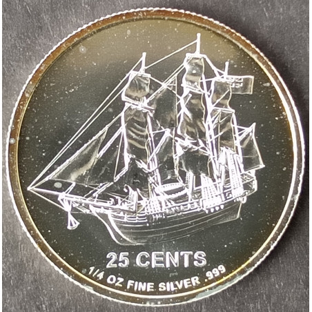 2012 1/4 Oz Cook Islands Silver Bounty Reverse