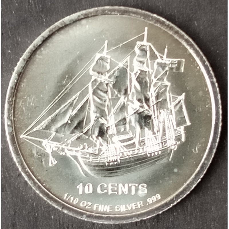 2012 1/10 Oz Cook Islands Silver Bounty Reverse