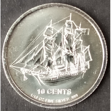 2012 1/10 Oz Cook Islands Silver Bounty Reverse