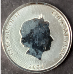 2021 1/10 Oz Cook Islands Silver Bounty Reverse