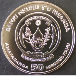 2009 1 Oz Rwanda Wildlife Elephant Obverse