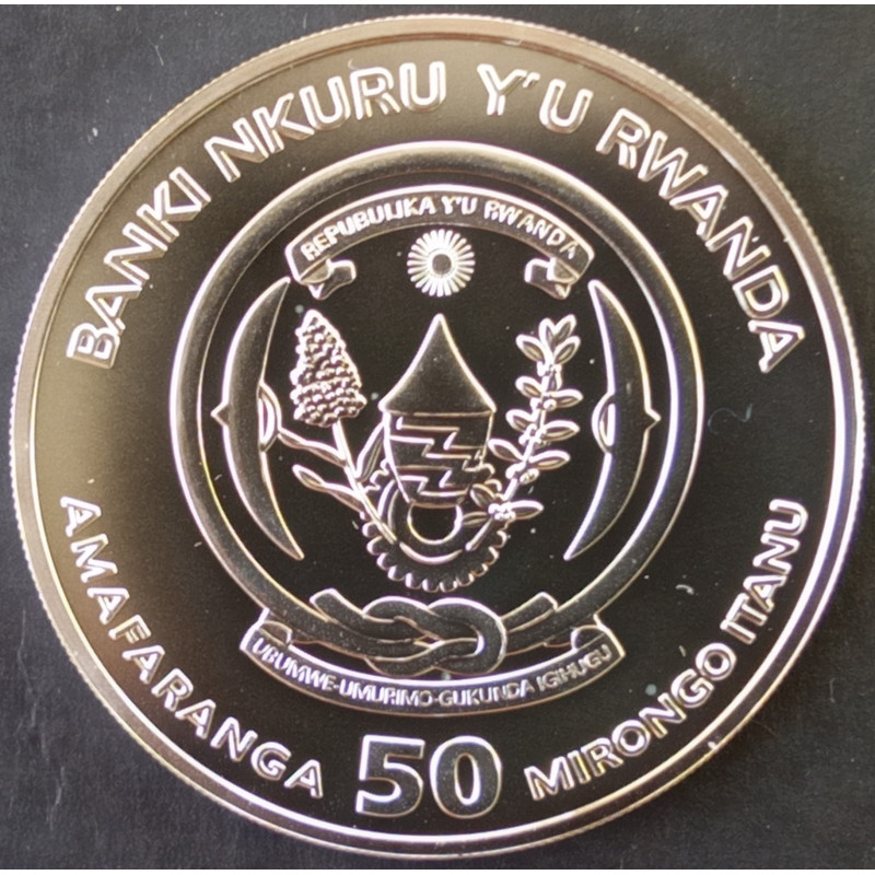 2009 1 Oz Rwanda Wildlife Elephant Obverse