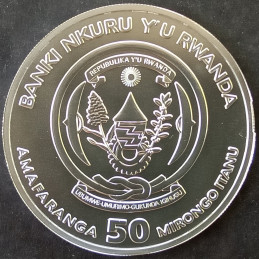 2014 1 Oz Rwanda Wildlife Antelope Obverse