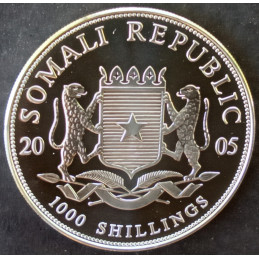2005 1 Oz Somali Elephant Obverse