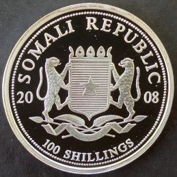 2008 1 Oz Somali Elephant Obverse
