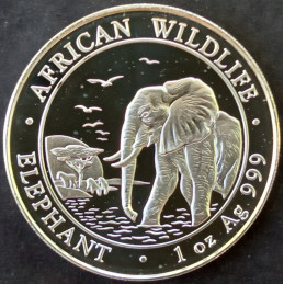 2010 1 Oz Somali Elephant Reverse
