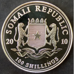 2010 1 Oz Somali Elephant Obverse