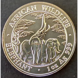 2003 1 Oz Zambia Elephant Reverse