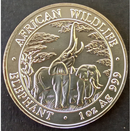 2003 1 Oz Zambia Elephant Reverse