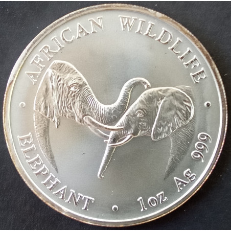 2002 1 Oz Zambia Elephant Reverse