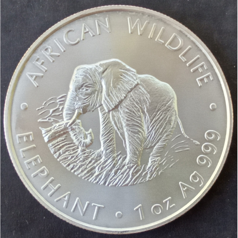 2000 1 Oz Zambia Elephant Reverse