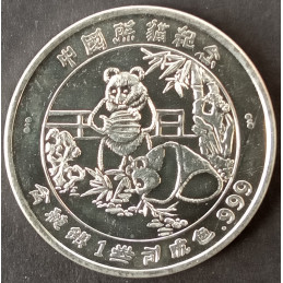 1987 1 Oz AMC Chinese Panda Type 3 Obverse