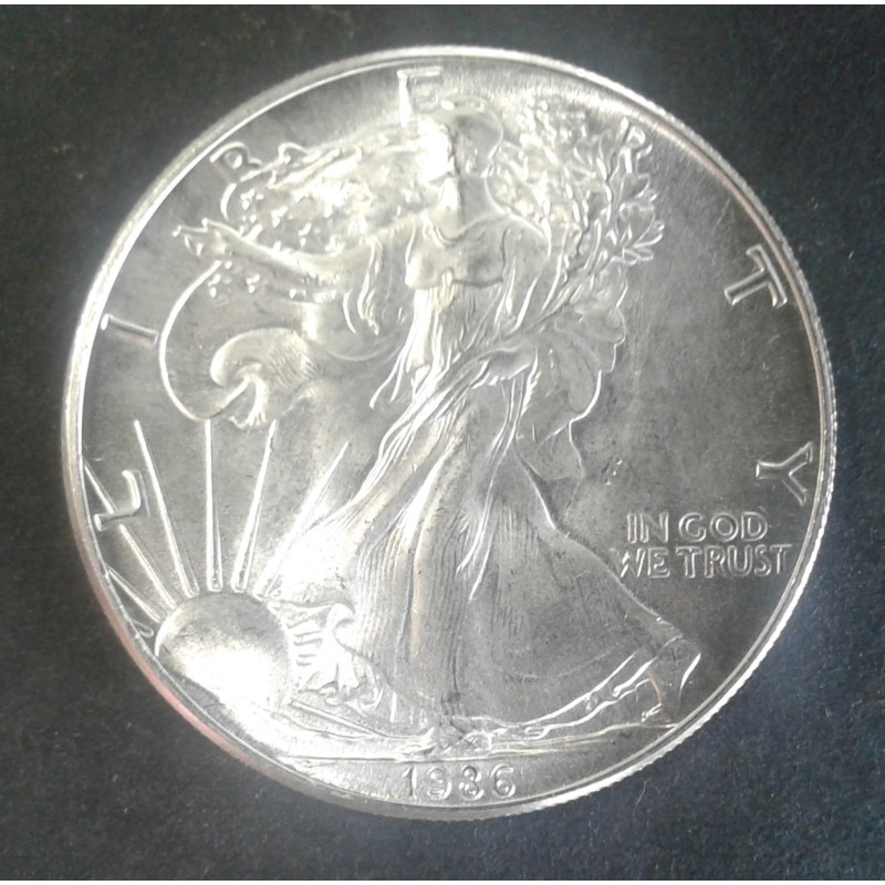 1986 1 Oz American Silver Eagle Obverse