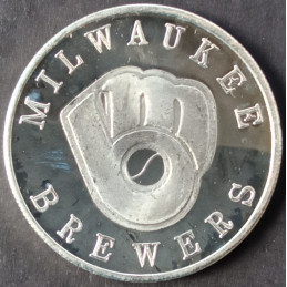 1 Oz American Pacific Mint Milwaukee Brewers/Trade Obverse