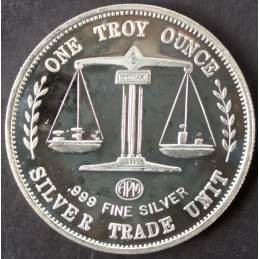 1 Oz American Pacific Mint Milwaukee Brewers/Trade Reverse