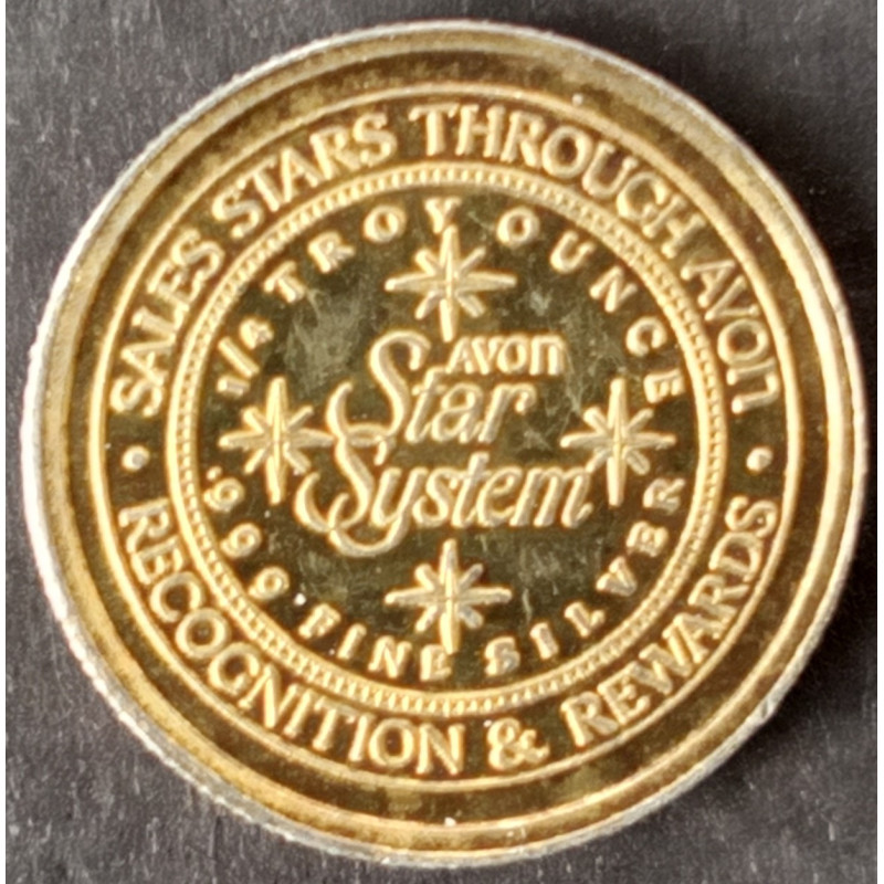 1/4 Oz Avon Total Sales Gilded Reverse