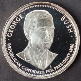 1988 1 Oz Bowers Merena George Bush Obverse