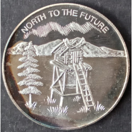 1984 1 Oz California Crown Mint Alaska Statehood Obverse