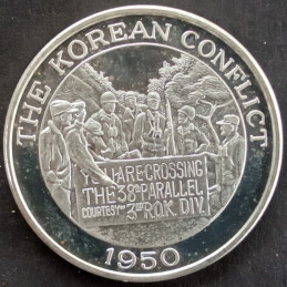 1 Oz California Crown Mint Korean Conflict Obverse
