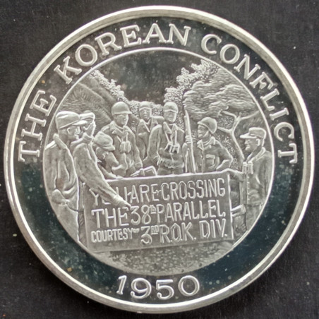 1 Oz California Crown Mint Korean Conflict Obverse