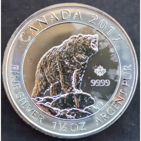 2017 1 1/2 Oz Canada Grizzly Bear Reverse