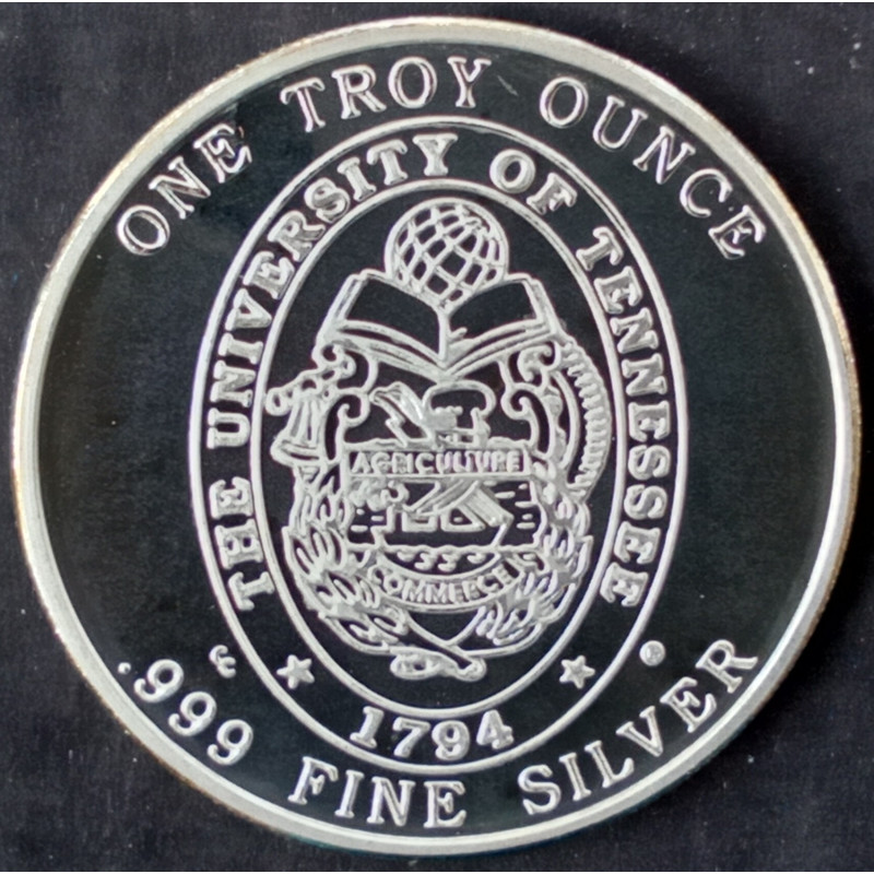1992 1 Oz Continental Coin University of Tennessee Volunteers Obverse